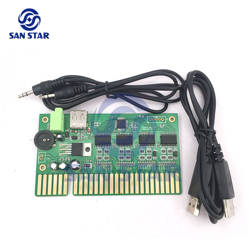 Usb Game Board Jamma - ハマ-USBアダプターボード,ハイパースピンボールコンソールコンバーターボード,アーケードゲームコンバーター,ジョイスティック,プッシュボタン,rgaからvgaへのpcbコントローラー