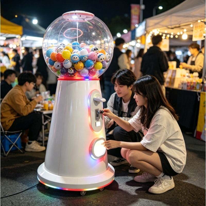 Arcade Toy Vending Machine - カスタマイズ可能なコイン式アーケードガチャガチャ自動販売機、大型75mm 100mmトスボールカプセルトイディスペンサー