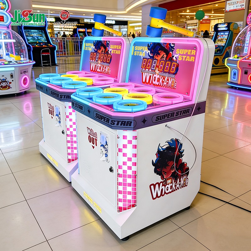 Whack A Mole Arcade - 新型ミニモグラ叩きアーケードゲーム機、ゲームセンター向けコイン式モーションセンサー搭載ゲームボード、1年間保証付き