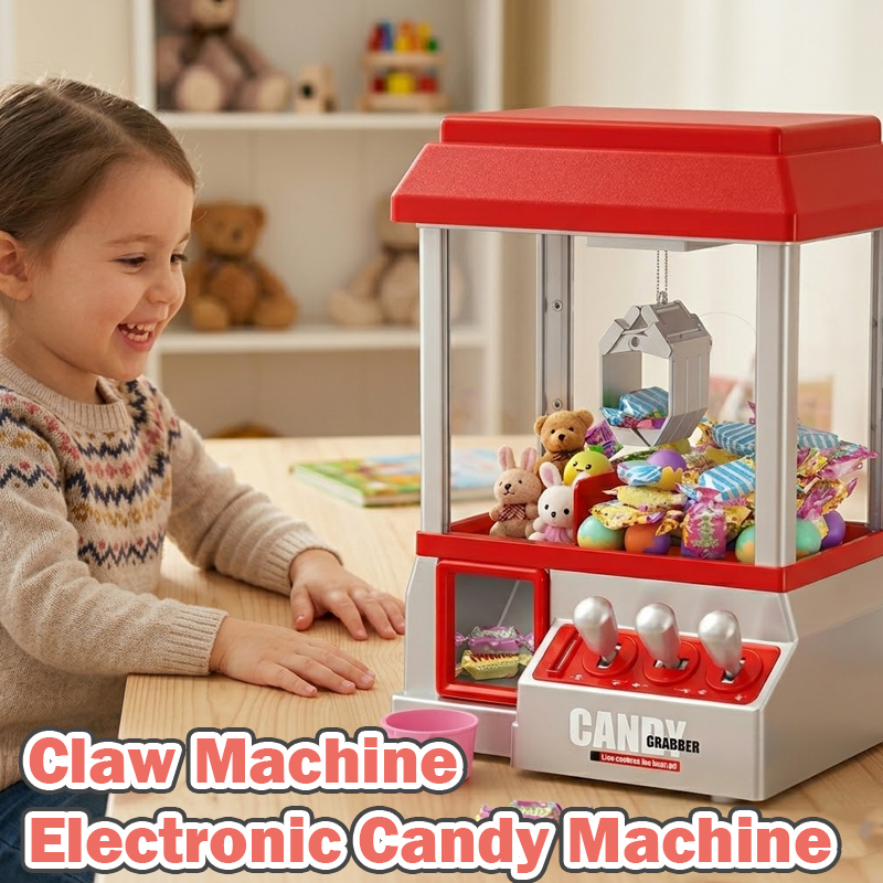 Claw Crane Machine - クレーンゲーム 電子式キャンディマシン アーケードクレーンゲーム レトロカーニバル音楽＆24種類のゲーム 誕生日ゲーム キャンディ