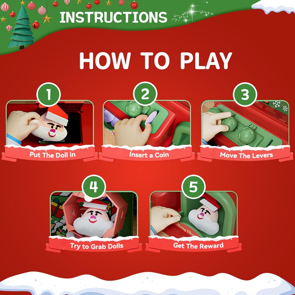 子供のためのクリスマスの爪のマシン,ミニ自動販売機,キャンデ - Arcade Toy Vending Machine のレビューと価格