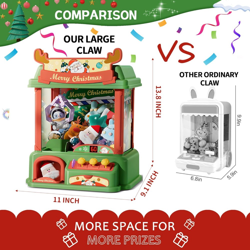 子供のためのクリスマスの爪のマシン,ミニ自動販売機,キャンデ - Arcade Toy Vending Machine のレビューと価格