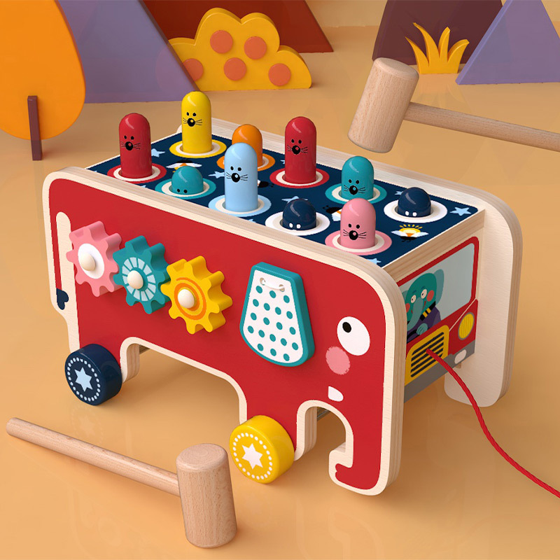 BabyToys ベベ幼児キッズ木製楽しいゲームモンテッソー - Whack A Mole Arcade のレビューと価格